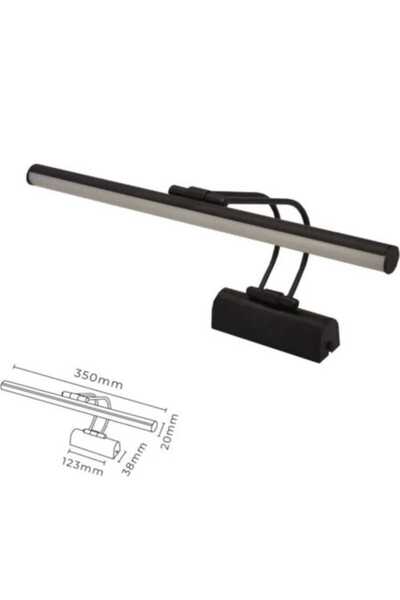 Viesteknoloji MODERN DUVAR APLİK AYNA TABLO ÜSTÜ MAT SİYAH KASA BEYAZ IŞIK MARTI KUĞU FLÜT LED APLİK