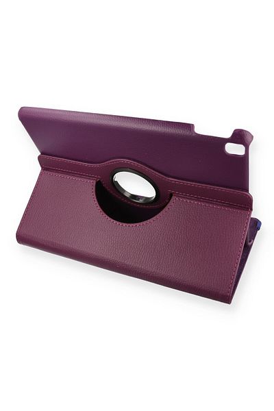 AQUA AKSESUAR iPad 10.2 (7th generation) Compatible Case 360 Rotating Leather Protected Tablet Case - Plum
