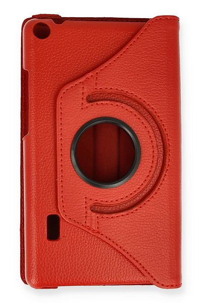 AQUA AKSESUAR Huawei MediaPad T3 7 Compatible Case 360 Rotating Leather Protected Tablet Case - Red