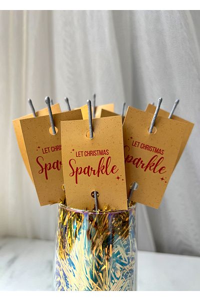 The Istanbul Event 10 Χρυσός Πρωτοχρονιάτικος Φακός "Let Christmas Sparkle" - Πρωτοχρονιάτικος Φακός - Πρωτοχρονιάτικο Στολίδι
