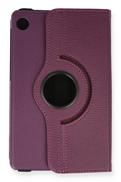 AQUA AKSESUAR Huawei MatePad T8 8 Compatible Case 360 Rotating Leather Protected Tablet Case - Plum