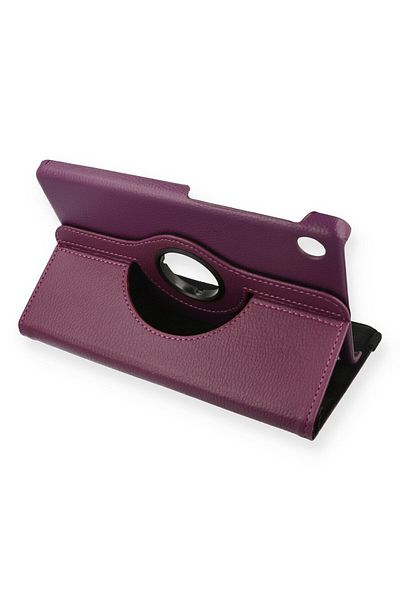 AQUA AKSESUAR Huawei MatePad T8 8 Compatible Case 360 Rotating Leather Protected Tablet Case - Plum