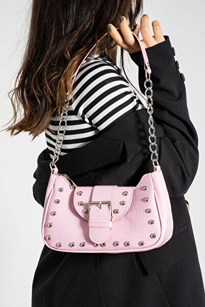 Modstore Τσάντα ώμου με κοκαλιάρικο μοτίβο κροκόδειλου