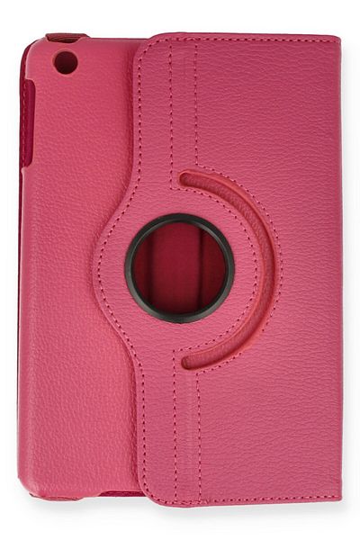 AQUA AKSESUAR iPad Mini 1 Compatible Case 360 Rotating Leather Protected Tablet Case - Pink