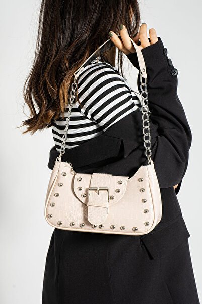 Modstore Τσάντα ώμου με κοκαλιάρικο μοτίβο κροκόδειλου