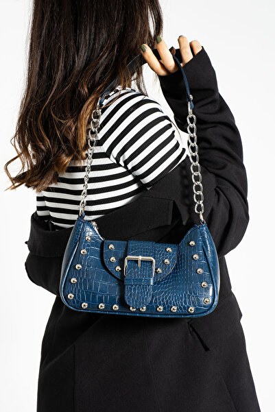 Modstore Bony Zımbalı Timsah Desenli Kol Çantası