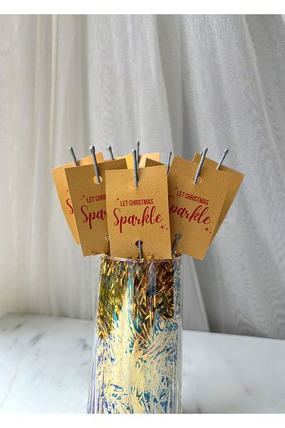 The Istanbul Event 10 Χρυσός Πρωτοχρονιάτικος Φακός "Let Christmas Sparkle" - Πρωτοχρονιάτικος Φακός - Πρωτοχρονιάτικο Στολίδι