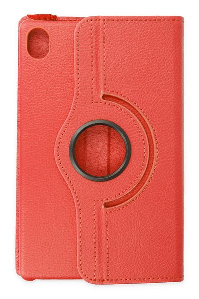 AQUA AKSESUAR Lenovo Tab M8 Compatible Case 360 Rotating Leather Protected Tablet Case - Red