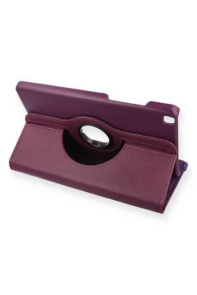 AQUA AKSESUAR Samsung Galaxy T290 Tab A 8 Compatible Case 360 Rotating Leather Protected Tablet Case - Plum