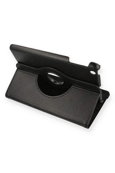 AQUA AKSESUAR iPad Mini 1 Compatible Case 360 Rotating Leather Protected Tablet Case - Black