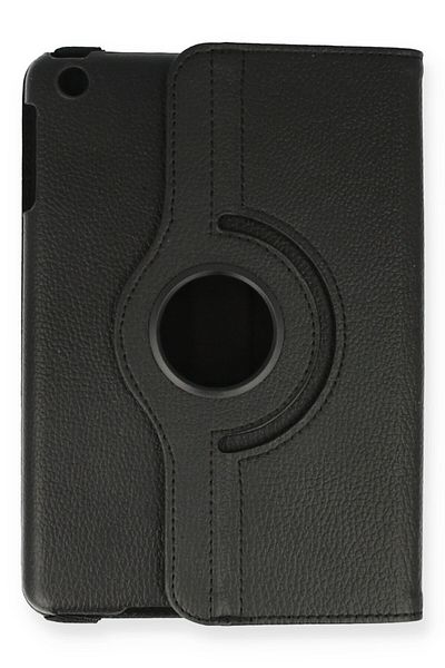 AQUA AKSESUAR iPad Mini 2 Compatible Case 360 Rotating Leather Protected Tablet Case - Black