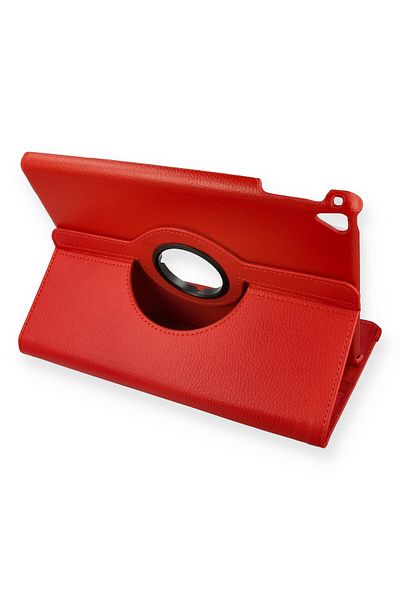 AQUA AKSESUAR iPad Air 3 10.5 Compatible Case 360 Rotating Leather Protected Tablet Case - Red