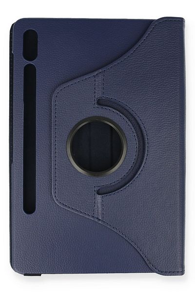 AQUA AKSESUAR Samsung Galaxy T870 Tab S7 11 Compatible Case 360 Rotating Leather Protected Tablet Case - Navy Blue