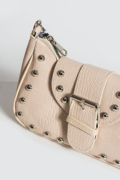 AsperaBag Bony ma zımbalı timsah desenli kol çantası