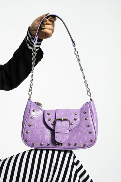 AsperaBag Geantă de umăr cu imprimeu crocodil cu împânzire Bony ma