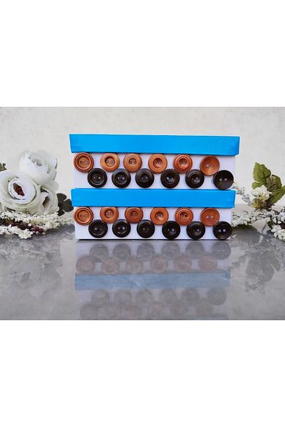hobim42 NATURAL WOODEN BUTTON SET 12 MODELS 5 PIECES OF ANY MODEL TOTAL 60 PIECES (SIZE:18MM)