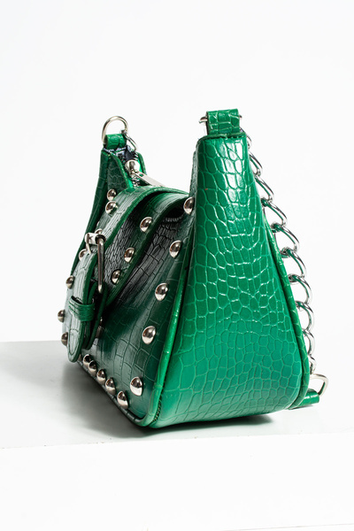 AsperaBag Bony ma zımbalı timsah desenli kol çantası