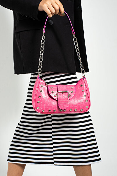 AsperaBag Bony ma zımbalı timsah desenli kol çantası