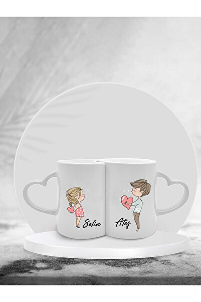 imo mug عزيزي كوب بورسلين مطبوع مخصص مكون من قطعتين
