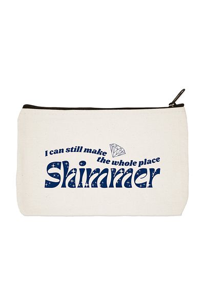 designedfy Shimmer Printed υφασμάτινη τσάντα μακιγιάζ, θήκη για στυλό, τσάντα χειρός