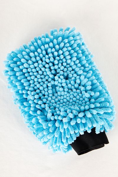 DNS HOME 1Pc Blue Pasta Microfiber Cleaning Glove Mop And Car Washing Drying Glove Mop