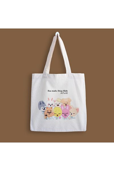 designedfy Stray Kids Printed Cloth Bag