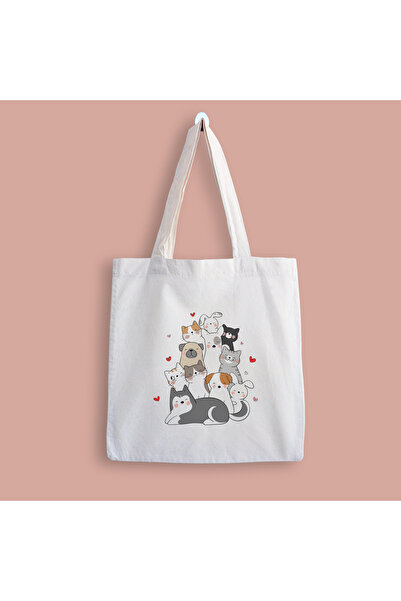 designedfy Τυπωμένη υφασμάτινη τσάντα για γάτες, σκύλους