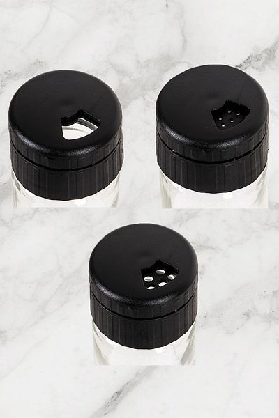 DNS HOME Set of 2 Glass Salt and Pepper Shakers Set of Spice Set Glass Salt and Pepper Shakers Set