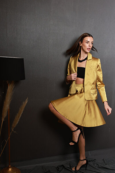 aylin yılmaz Hardal Renkli Etek-Ceket Özel Tasarım Takım