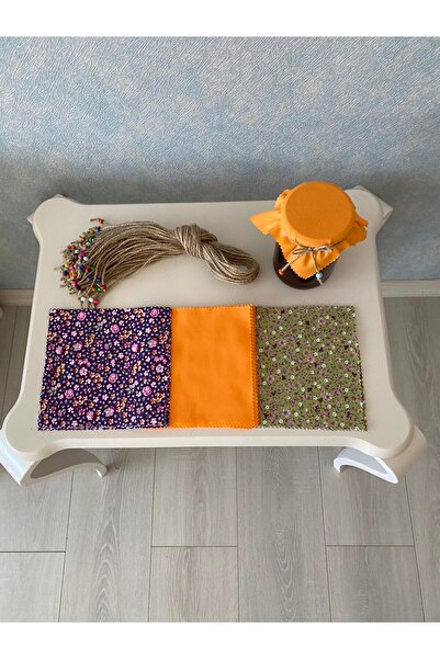 AdaEsintisi 25 Pieces Mixed Color Floral and Solid Color Jar Lid Fabric (Cover) and Binding Lanyard