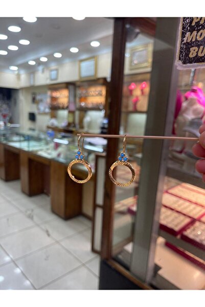 Çelikoğlu Kuyumculuk ÇELİKOĞLU KUYUMCULUK 22 AYAR ALTIN KAPLAMA ÇEYREK CERCEVELİ KÜPE