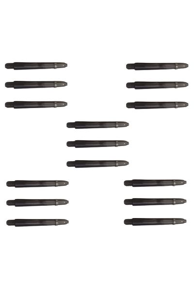 DARTSAN 5 Set (15 PCS) 48mm, Black, Polycarbonate (PC) Transparent Dart Shaft-shaft