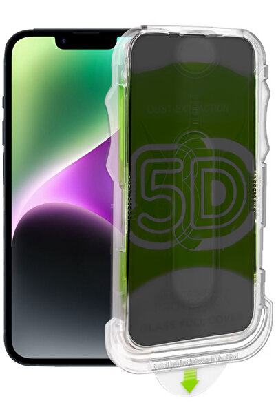 CEPSTOK iPhone 14 Plus Ekran Koruyucu Otomatik Hizalama Aparatlı Privacy Haya...