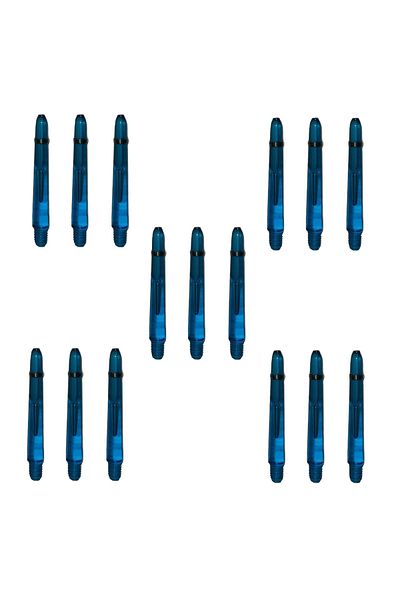 DARTSAN 5 Set (15 PCS) 41mm, Blue Polycarbonate (PC) Transparent Dart Shaft-shaft