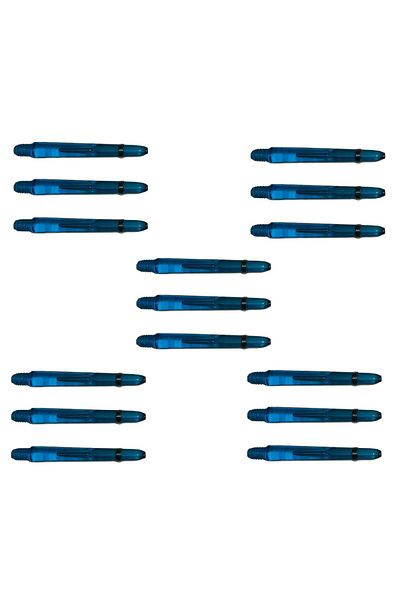 DARTSAN 5 Set (15 PCS) 48mm, Blue Polycarbonate (PC) Transparent Dart Shaft-shaft