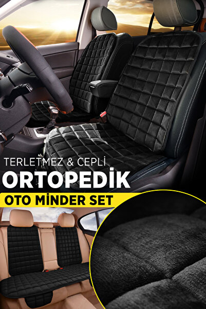 TORPEDO Premium Cepli Ortopedik Oto Koltuk Minder Seti - Koltuk Kılıfı - Ön v...