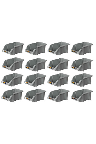 MANO Plastik Avadanlık Parça Kutusu 16 Parça Gri 125x195x90 mm