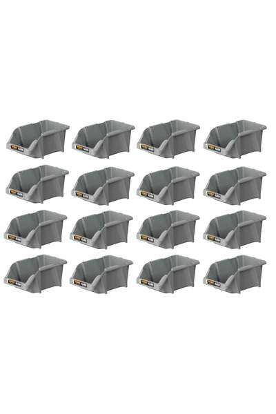 MANO Plastik Avadanlık Parça Kutusu 16 Parça Gri 103x165x75 mm