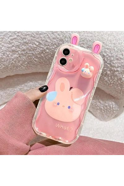Go Aksesuar حافظة شفافة متوافقة مع هاتف Iphone 11 مع تصميم لعبة الأذن المطبوعة لحماية محيط الكاميرا
