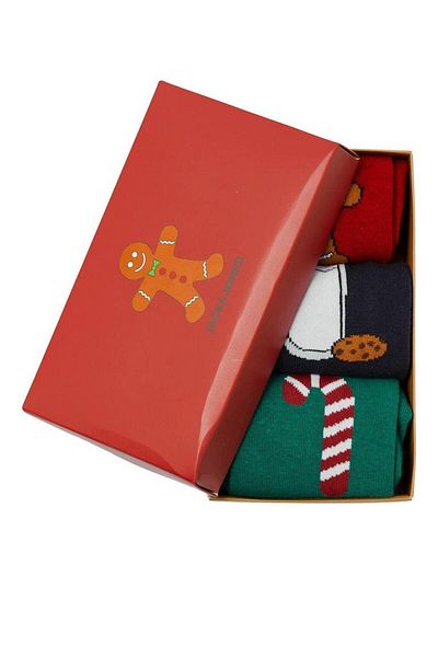 Jack & Jones Мъжки чорапи Jack Jones Xmas Comfort Food, 3 чифта, 12246164