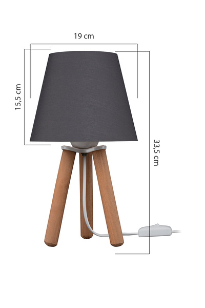 AG LightDesign Gri Abajur Yatak Odası Salon Koridor Masa Lambası