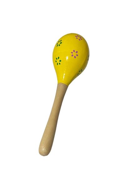 SIFIR312 Wooden Colored Maracas Baby Rattle - Wooden Rattle - Bamboo Baby Rattle