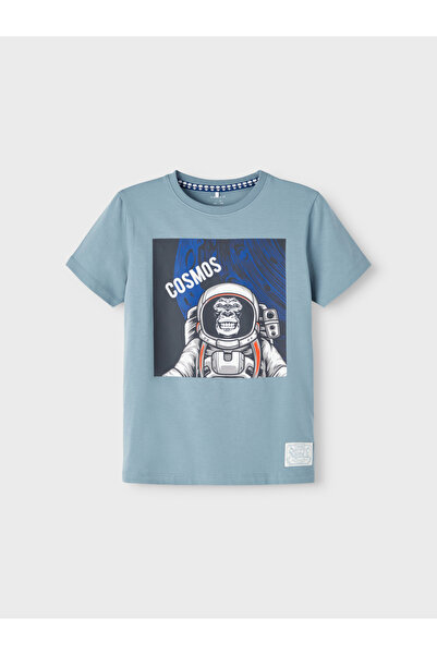 Name it Organic Cotton Astronaut Monkey Printed Tshirt