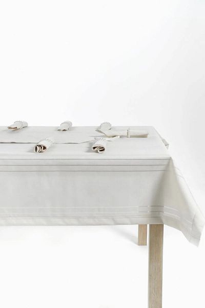 AYHANHOME Față de masă de lux cu model cu dungi Colver Slub