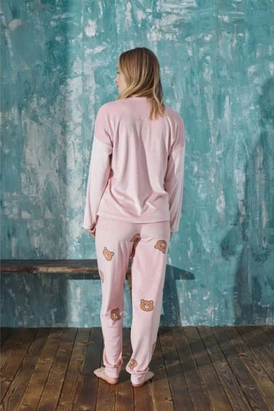 Mihra Velvet Pajama Set PUDRA