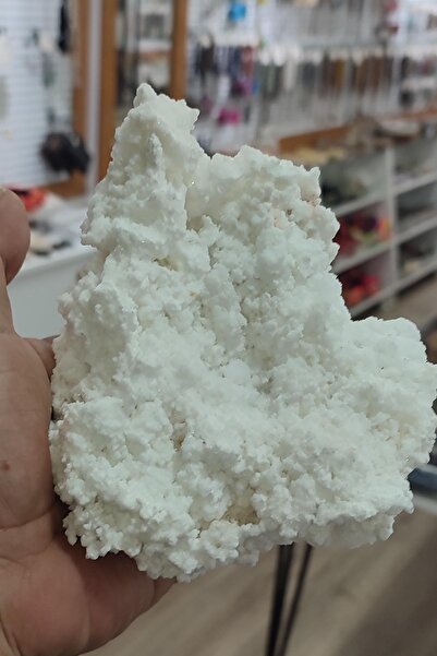 TAŞÇIZADE Köpük Kalsit Taşı Kar Beyaz Natural Doğaltaş Kütle 535 gr