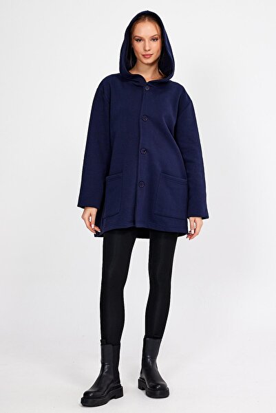 ALEXANDERGARDI Hooded Oversize Cardigan with Ribbon Inside (E23-607 03)