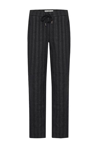 Just Like You Anthracite Women's Trousers - Elastic Waist Design