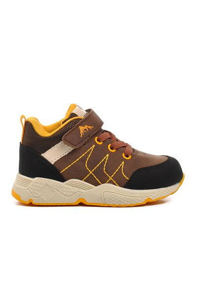 Aspor Pepino 1519-B - Brown Colored Cat Yellow Children's Boots