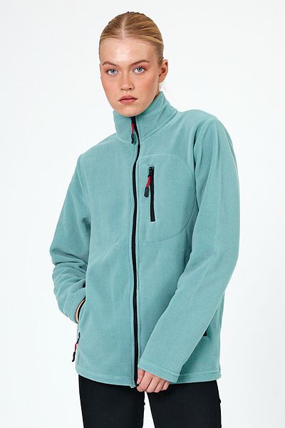 MAXIMILLIAN Women's Polar Cagla Color 3 Pocket Zippered Bato Collar Outdoor Polar